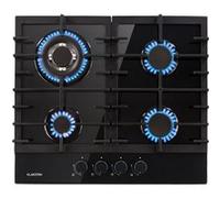 Klarstein Ignito - Table de cuisson au gaz - 4 plaques de cuisson - Niche - largeur : 56 cm - profondeur : 49 cm - noir Noir G