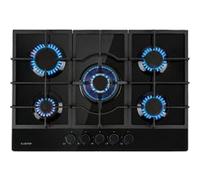 Klarstein Ignito - Table de cuisson au gaz - 5 plaques de cuisson - Niche - largeur : 56 cm - profondeur : 49 cm - noir Noir G