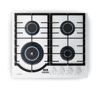 Klarstein Ignito Timer 60cm Plaque de cuisson à gaz 4 Feux Blanc