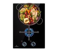 Klarstein Illuminosa 30cm Plaque de cuisson à gaz 2 Feux Noir