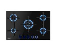 Klarstein Table de cuisson à gaz Illuminosa 5 – 5 brûleurs Sabaf – Noir