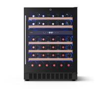 Klarstein Illuminosa 60cm 46 Bouteilles Cave à Vin Encastrable 2 Zones Noir G
