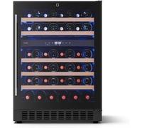 Klarstein Illuminosa Cave à vin encastrable 2 zones 46 bouteilles 129 L Commandes tactile résistant aux UV Noir Noir