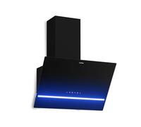 Klarstein Illuminosa Hotte Aspirante 60 cm - Hotte Décorative Inclinée, 818 m³/h, A++, LED, Tactile, 3 Vitesses & Boost, Filtre Charbon, Recyclage ou Évacuation