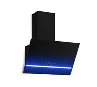 Klarstein Illuminosa Hotte Aspirante 60 cm - Hotte Décorative Inclinée, 818 m³/h, A++, LED, Tactile, 3 Vitesses & Boost, Filtre Charbon, Recyclage ou Évacuation