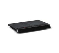 Klarstein InnoChef - Double plaque à induction mobile, 3400 W, commande tactile, détecteur casserole, minuterie d'arrêt, 10 niveaux, anti-surchauffe, sécurité enfant, vitrocéramique, noir/gris chiné