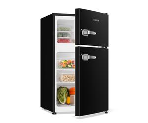 Klarstein Irene 85cm 86L Frigo Congélateur Rétro Noir E