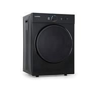 Klarstein Jet Set Seche-Linge, 1020 W, Pose Libre/Encastrable 3 kg, Sechage par Evacuation, Choix de Chaleur, Minuteur, Compact 49 x 69 x 47,5 cm, Tambour Inox, Noir