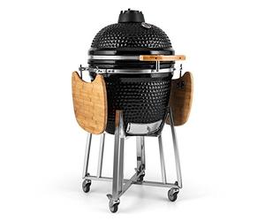 Klarstein Kingsize Kamado Grill (barbecue en céramique, très large set d'accessoires : pierre à pizza, pierre déflecteur, 2 étages grill, rack pour les côtes de porc, etc.)