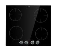 Klarstein Kochheld plaque à induction double 6000W réglage avec bouton rotatif verre noire