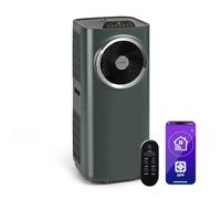 Klarstein Kraftwerk Smart 10K Climatiseur Mobile - 10,000 BTU, 29-49 m², Silencieux 50 dB, App & Alexa, Déshumidificateur 23 l/h, Ventilateur 440 m³/h, Télécommande, Kit Fenêtre Inclus, Anthracite