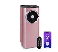 Klarstein Kraftwerk Smart 12K Climatiseur Mobile - 12,000 BTU, 35-59 m², WiFi & App Control, Silencieux 50 dB, Déshumidificateur, Ventilation 3 Niveaux, Minuterie 24h, R290, 1308W, Or Rose Métallique