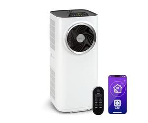 Klarstein Kraftwerk Smart 12K Climatiseur Mobile - 12,000 BTU, 35-59 m², WiFi & App Control, Silencieux 50 dB, Déshumidificateur, Ventilation 3 Niveaux, Minuterie 24h, R290, Tuyau Inclus, Blanc