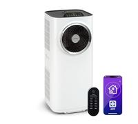 Klarstein Kraftwerk Smart Climatiseur Mobile - 12,000 BTU, 35-59 m², WiFi & App Control, Silencieux 50 dB, Déshumidificateur, Ventilation 3 Niveaux, Minuterie 24h, R290, Tuyau Inclus, Blanc