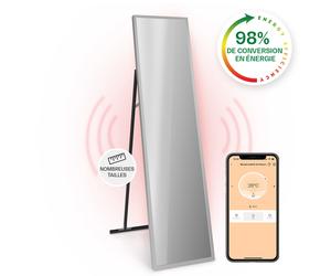 Klarstein La Palma Smart 900W 160x40cm Miroir Chauffant Infrarouge Argent
