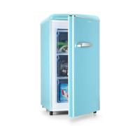 KLARSTEIN Laika - Congélateur, volume total 60 litres, thermostat à 5 niveaux, 0 à -15°C, 3 grilles, pose libre, design rétro - bleu