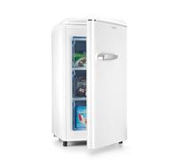 KLARSTEIN Laika - Congélateur, volume total 60 litres, thermostat à 5 niveaux, -15 à -24°C, 3 grilles, pose libre, design rétro - crème