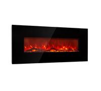 Klarstein Lausanne 1600W 128cm Cheminée électrique murale Noir