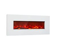 Klarstein Lausanne 1600W 26cm Cheminée Électrique Murale Blanc
