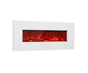 Klarstein Lausanne 1600W 26cm Cheminée Électrique Murale Blanc
