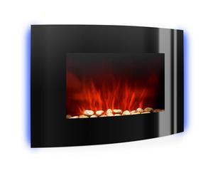 Klarstein Lausanne 2000W 88cm Cheminée électrique murale Noir