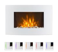 Klarstein Lausanne Cheminée électrique 1000 ou 2000 watts 7 couleurs de fond différentes en verre