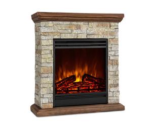 Klarstein Lienz 1800W 60cm Cheminée électrique Brun Clair