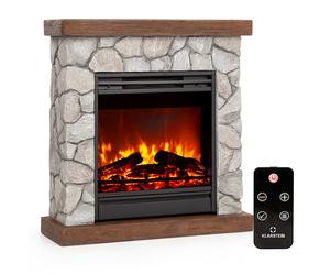 Klarstein Lienz 1800W 60cm Cheminée Électrique Gris Clair/marron