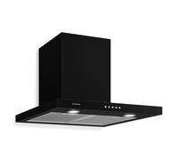 Klarstein Limelight Hotte murale aspirante 60 cm - Débit 600 m³-h - 3 vitesses - Eclairage LED - Classe énergétique A++ - Noir
