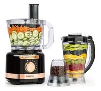Klarstein Luca Blender mixeur sur pied multifonction 3 litres, fonction extracteur de jus , nombreux accessoires , sans BPA - Noir
