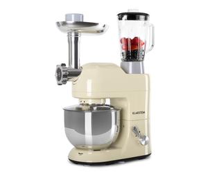 Klarstein Lucia 1800W 5L Robot de Cuisine avec Hachoir Crème