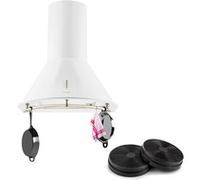 Klarstein Lumio Neo Set Hotte aspirante murale + 2 filtres recyclage d'air 610 m³/h classe A - blanc Blanc G