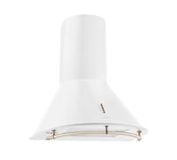 Klarstein Lumio Primo - Hotte aspirante rétro, Hotte, à évacuation, Largeur 60 cm, Débit d'air max. 352 m³/h, Trois niveaux de puissance, Barre de 75 cm, Boîtier en acier inoxydable, blanc