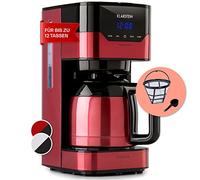 Cafetière - Klarstein Arabica - Filtre permanent - Pour 12 tasses - Inox rouge