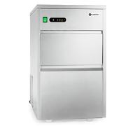 Klarstein Machine à Glaçons - Machine à Glaçons Pro pour Transparents, Usage Domestique & Professionnel, Silencieuse avec Bac à 160 W, 26 kg/Jour, Argent