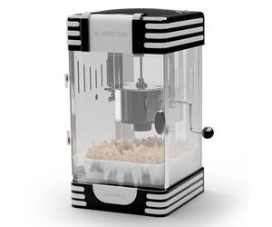 Klarstein Machine a Pop Corn au Design Rétro, Machine Pop Corn Maison, Mini Appareil Popcorn de 300W au Style Cinema, Machine a Pop Corn Sucré et Salé, Pop-Corn Maker en Acier Inoxydable pour Enfants
