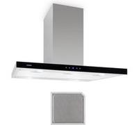 Madonna Hotte îlot 90cm + filtre recyclage d'air 500 m³/h inox B