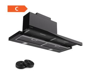 Klarstein Mariana 60cm 491m³/h Hotte Télescopique Noire C