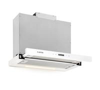 KLARSTEIN Mariana Neo - Hotte aspirante casquette télescopique, CEE A, 640m³/h, Ecran LCD, Minuterie, Tactile, LED, Sous-structure, Façade en verre, 60cm - Argent