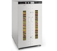Klarstein Master Jerky Déshydrateur Alimentaire - Séchoir à Température Réglable en Continu 40-90 °C, Minuterie 15h, DigiSet Control, 24 Plateaux en Acier Inoxydable, 5850 W, Argent