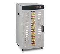 Klarstein Master Jerky 300 Pro Séchoir Professionnel/Gastronomique, avec 20 étagères, 2000 W, Capacité: 3,04 m², Thermostat : 40-90 °C, 25 kg de fruits/légumes,Boîtier en acier inoxydable