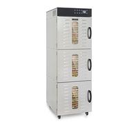 Klarstein Master Jerky 550 Pro Déshydrateur Alimentaire Professionnel/Gastro - 36 Étages, 2400 W, Capacité 5,47 m², Thermostat 30-90 °C, Boîtier en Acier Inoxydable, Argent
