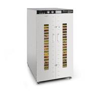 Klarstein Master Jerky Déshydrateur Alimentaire - Séchoir à Température Réglable en Continu 40-90 °C, Minuterie 15h, DigiSet Control, 24 Plateaux en Acier Inoxydable, 5850 W, Argent