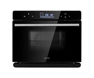 Klarstein MasterFresh Four à vapeur - Cuisinière à vapeur, 24L, 230°C, Réservoir d'eau de 1,4L, Cuisson vapeur: 1100W, Four: 1900W, TouchControl, cuisson vapeur, cuisson et séchage, noir