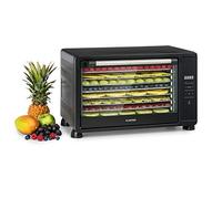 KLARSTEIN Mega Jerky - Déshydrateur alimentaire, Machine à sécher les fruits, 650W, Boîtier métallique, Température: 50-80 °C, Ecran tactile, Minuterie 24h, elément chauffant en inox, 30L - Noir