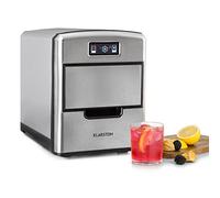Klarstein Metropolitan - machine à glace, machine à glaçons, 12kg/24h, 180W, 3 tailles de glaçons, frigorigène R600a, réservoir d'eau de 2,15l, pelle, inox, argent