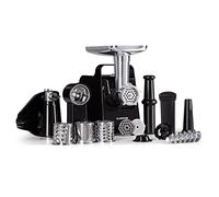 Klarstein Mighty Mince - hachoir à viande électrique - puissance 500 à 1361 W, hachoir électrique avec accessoires pour saucisses, kebbe et purée, presse-tomates, avec poignées - Noir