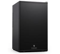 Klarstein Mini Réfrigérateur - 68L, avec porte en verre, pour boissons & snacks, Petit & Silencieux, Clayettes réglables, Verrouillage, Butée de porte interchangeable, Pieds réglables en hauteur