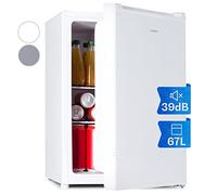 KLARSTEIN Mini Frigo de Chambre de 67L pour Boissons et Bieres, Petit Frigo Silencieux, Mini Bar Intérieur/Ext, Petit Refrigerateur Camping, Stockage de Vins, Cosmetique, Étagères Réglables, 5-14°C