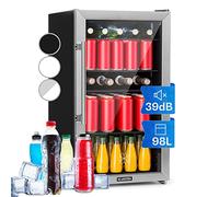 Klarstein Mini Frigo de Chambre et Bureau pour Boisson, Petit Frigo Silencieux, Refrigerateur Mini Bar 98L, Petit Réfrigérateur Camping, Étagères Réglables pour le Vin, Cannette, Beer Fridge
